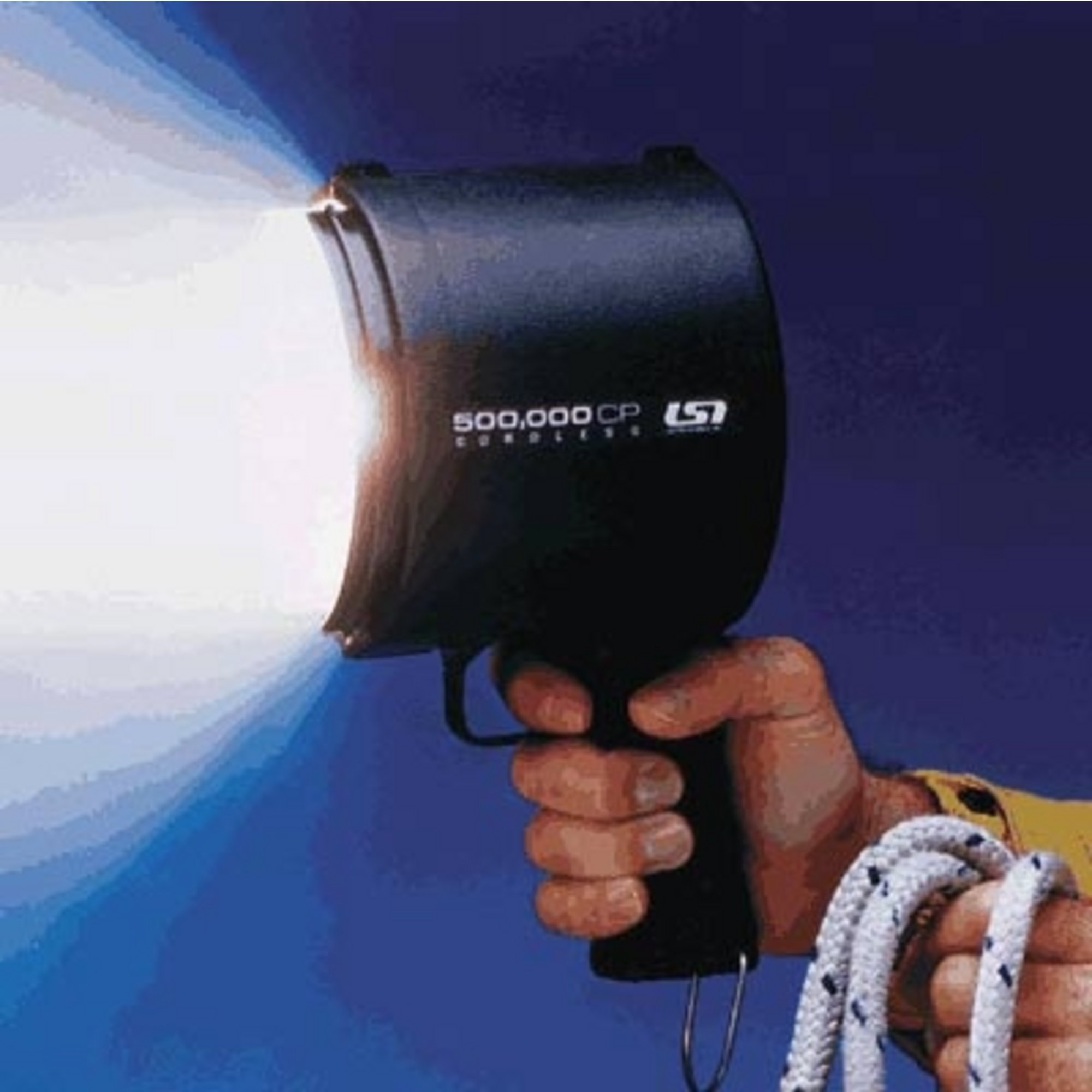 500,000 Candlepower Spotlight is Cordless and Rechargeable!